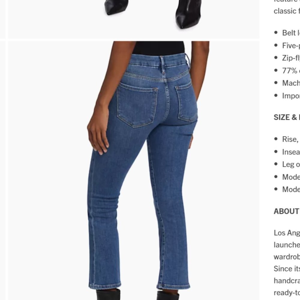 Frame Le Crop Mini Boot-Cut Color Samson - Picture 5 of 8